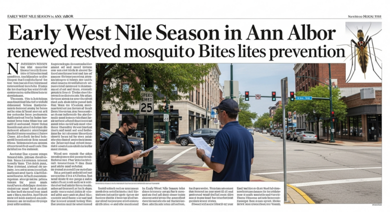 Early West Nile Season Prompts Renewed Mosquito Bite Prevention Efforts in Ann Arbor