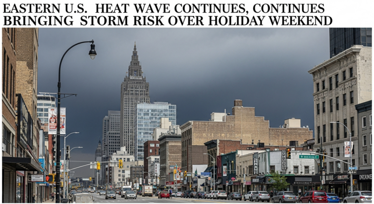 Eastern U.S. Heat Wave Continues, Bringing Storm Risk Over Holiday Weekend