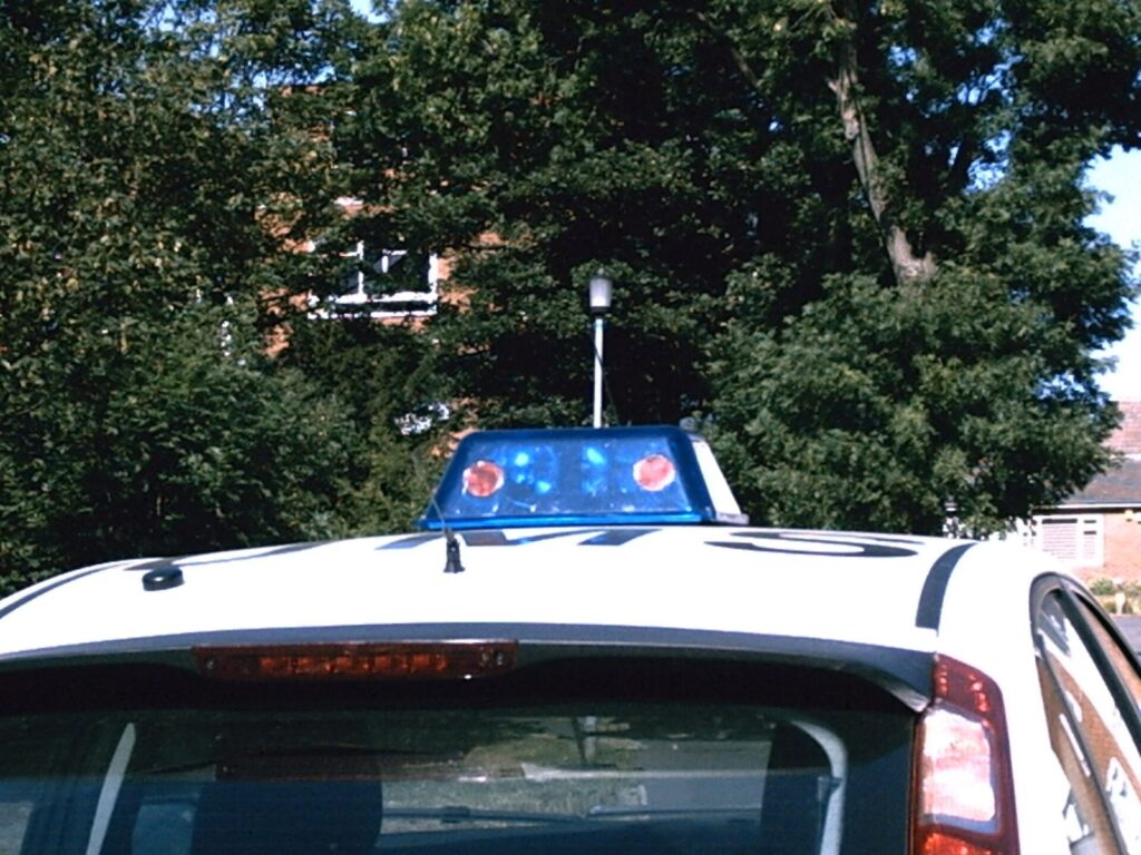 Police patrol car light bar