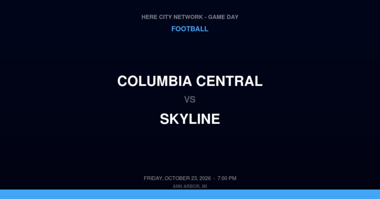 Columbia Central vs. Skyline — Football Game Day — Ann Arbor, MI — Oct 23, 2026