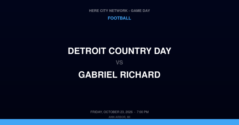 Detroit Country Day 33, Gabriel Richard 0