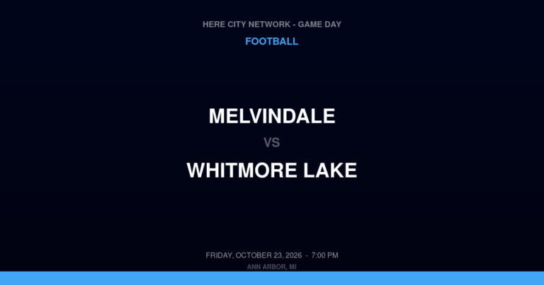 Melvindale vs. Whitmore Lake — Football Game Day — Whitmore Lake, MI — Oct 23, 2026